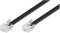 Goobay 50322 Modularanschlusskabel 6 Meter, Schwarz - RJ12-Stecker (6P6C) auf RJ12-Stecker (6P6C)