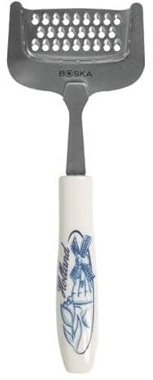 Boska Käsereibe Delfter Blau/typisch niederländisch/Keramik/Edelstahl/Weiß/Blau/Silber / 200 x 75 x 20 mm