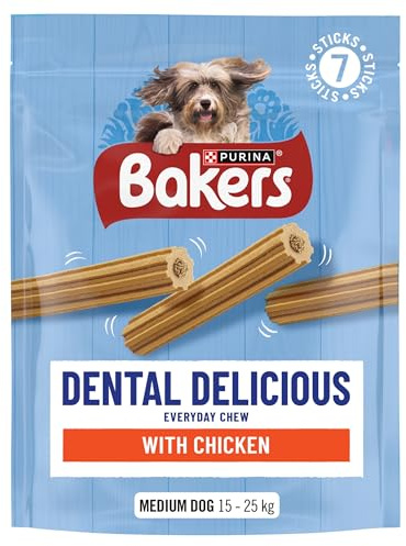 Bakers Dental Delicious Medium Dog Chews Chicken 200G