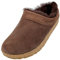 HAFLINGER Lammfellclog Snowbird Filzpantoffel Hausschuh Dunkelbraun (Kaffee 65), Gr 46