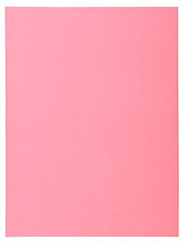 Exacompta 340003E 100er Pack Aktendeckel SUPER für DIN A4 in Pastellfarben PEFC™zertifizierte rosa ideal für das Büro und Schule und die mobile Organisation