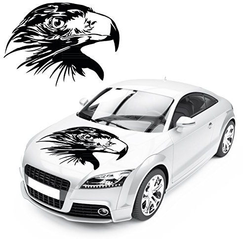 Adler Aufkleber für das Auto Eagle Head Sticker Cartattoo Steinadler Vogel Motiv Folienplot |KB390