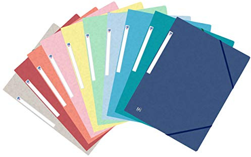 Elba TopFile Mappen, 10 Stück, kartoniert, mit elastischem Band, A4, verschiedene Farben