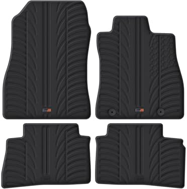 TRAVALL Rubber Car Mats (set of 4) compatible with Nissan Juke (2010-2019) Heavy Duty Floor Mats Moulded Premium Mats Easy Clean Black with Clips - Anti Slip All-Weather Protection