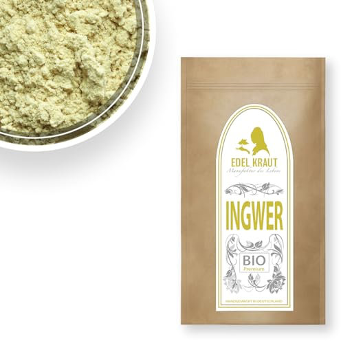 INGWERPULVER BIO 500g | EDEL KRAUT - INGWER PULVER Bio - 100% reine Bio Ingwer gemahlen Ginger - Powder Organic - PREMIUM BIO Ingwerpulver - frei von jeglichen künstlichen Zusatzstoffen