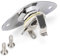 Chrome 1/4  (6.35mm) Jack Socket Oval Indented Metal Guitar Bass Jack Plate