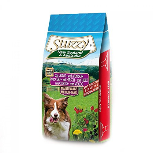 Stuzzy, Cibo Secco per Cani Adulti al Gusto Cervo, Croccantini - Linea New Zealand & Australia Formato Sacco da 12 Kg
