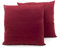 Paar Dekokissen Gepolsterte Stoff Ottoman in Uni bordeaux 27 40x40 Bordeaux 27