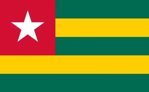 Qualitäts Fahne Flagge Togo 90 x 150 cm mit verstärktem Hissband