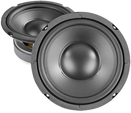 Fenton SSB3018 Pair of 6.5 Inch Mid Woofer Speaker Drivers – 350W High-Performance Replacement Hi-Fi & PA Audio Speakers, Polypropylene Cone, Rubber Suspension, 8 Ohms Impedance (Black)