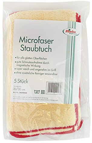 Flinka Microfaser Staubtuch Reinigungs-tücher Tücher Staubtücher 23x30cm (5 Stck. Packung)