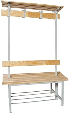 Simon Rack Banc vestiaire en bois 1000 x 1800 x 670 mm, gris, 1000 x 1800 x 670 mm