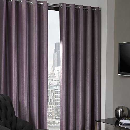 Emma Barclay Vorhänge mit Ösen, 100% Polyester, aubergine, W 46 x Drop 72 (116 x 183cm)