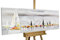 KunstLoft Leinwandbild | 100% HANDGEMALT | 150x50cm | Gemälde 'Durch die sieben Meere' | Schiffe & Boote | Grau | Wandbild Wohnzimmer