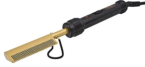 Wahl ZX698 Afro Mains, Pettine elettrico lisciante, Oro/Nero