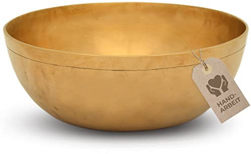 Bol Chantant Tibétain - Bol Universel, Ø 21,5 cm, 950 g, Large spectre sonore pour massage sonore efficace et thérapie sonore du corps tout entier, Qualité Professionnelle
