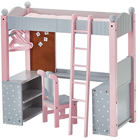 Puppen-Etagenbett Schreibtisch Puppenzubehör Spielzeug Olivias World TD-0204AG