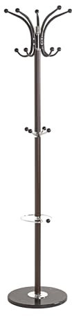 HAKU Möbel Garderobenständer braun, chrom, Marmor, Metall - Maße: H 171 cm x Ø 39 cm, Style: Modern