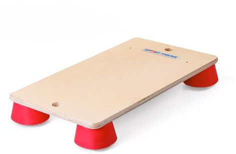 Sport-Thieme Rollbrett Kappe | Gleitrollbrett mit Schutzkappen | Kippsicher | Holz | 1-10 Jahre | Handschutz | Indoor | Für Kindergarten, Kita und Grundschule | Bis 120 kg | 61x35x14 cm