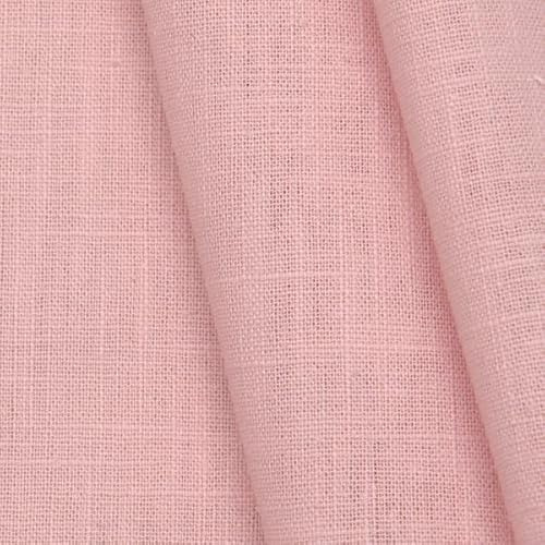 STOFFKONTOR 100% Leinenstoff - edler Naturstoff - vorgewaschen - Meterware, hell-rosa - zum Nähen von Kleidern, Röcken, Trachtenmode