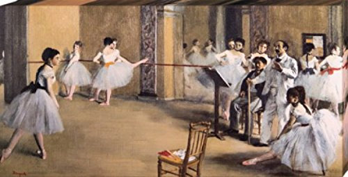1art1 Edgar Degas Poster Ballettsaal Der Oper In Der Rue Peletier, 1872 Bilder Leinwand-Bild Auf Keilrahmen | XXL-Wandbild Poster Kunstdruck Als Leinwandbild 100x50 cm