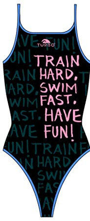 Turbo Damen Train Hard Bikini-Unterteile, Noir, Large