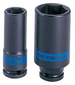 KING TONY 443541M - 6 Puntos en Coche de Tubo Profundo Impacto de 41 mm de 1/2 Pulgadas Negro