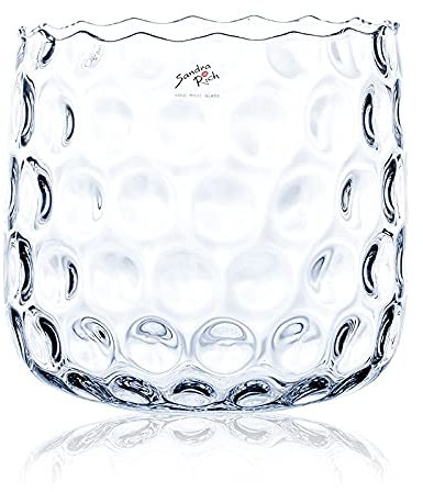Glasvase, Windlicht, Kerzenglas Galaxie Wabenmuster H 20cm D. 21,5cm Sandra Rich
