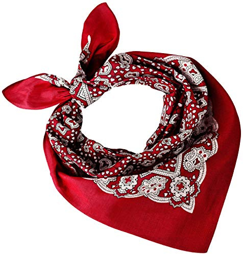 Tobeni Damen Herren Halstuch Bandana Nickituch Kopftuch Baumwolle Unisex | 100% Baumwolle 54x54 cm – Für Damen, Herren & Kinder – Klassisches Kopftuch Bunt – Modisches Textil-Accessoire & Geschenk