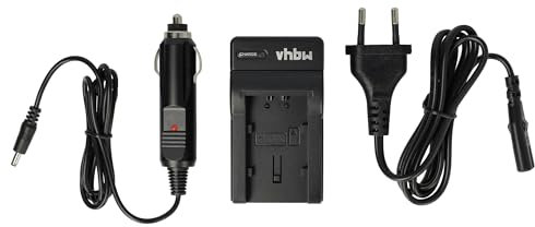 vhbw Chargeur Compatible avec JVC Everio GZ-HM30BEU, GZ-HM300, GZ-HM300SEU caméra caméscope Action-cam + câble de Voiture + témoin de Charge 4,2 V