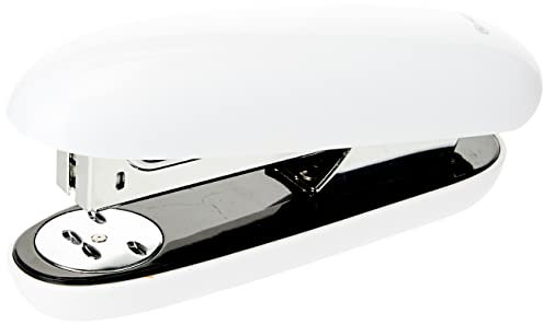 SIGEL SA104 Heftgerät / Tacker Eyestyle weiß, im puristischen Design, für Klammerngrößen 24/6 und 26/6, incl. 50 Heftklammern