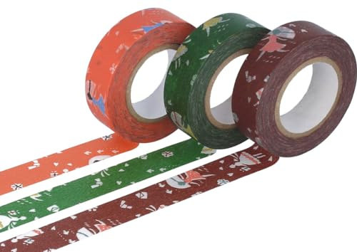 Classiky INNSPIRO 3 Stück Masking Tape Washi Love Letter Masking Tape Tape verschiedene Farben 15 mm x 15 m