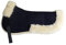 Engel Reitsport | SAKIS2-S-SCH-MED | Sattelkissen mit echtem Merino Lammfell | mit Fellrand vorne und hinten | Steppstoff schwarz Fell med. Grösse S