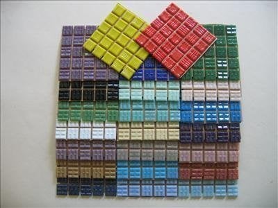 Mosaic Tile Mix. 2cm Mini Mix Pack 23 Colours 575 Tiles