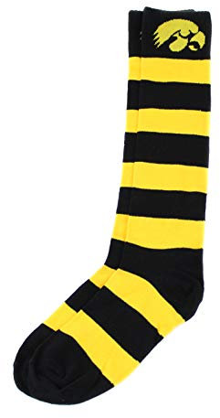 Donegal Bay NCAA Iowa Hawkeyes Socken Gold und Schwarz gestreift