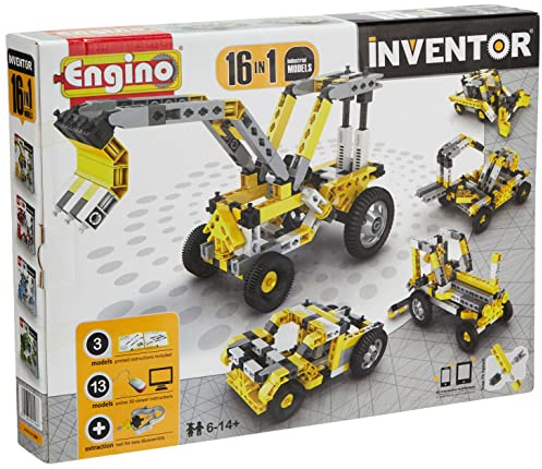 Engino-INVENTOR 1634 - Konstruktionsbausatz 16 in 1 Baumaschinen