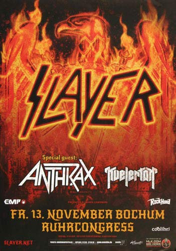 Slayer - Repentless, Bochum 2015 » Konzertplakat/Premium Poster | Live Konzert Veranstaltung | DIN A1 «