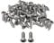 Yibuy Chrome Hard Guitar Bass Mounting Screws for Scratchplates Pickguard Set of 50