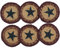 VHC Marken Potomac Jute Untersetzer Schablone Star, Set von 6