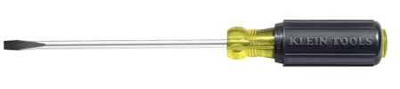 Klein Tools 605-8 1/4-Inch Cabinet Tip Screwdriver, Heavy Duty, Made in USA, with 8-Inch Shank