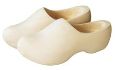 World of Clogs Round-Toe Plain All-Wooden Clogs - 28cm (43-44 EU)
