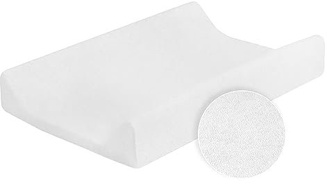 Baby Terry Cover for Changing Mat 70x50 cm for Nappy Changer with Raised Edges (White)