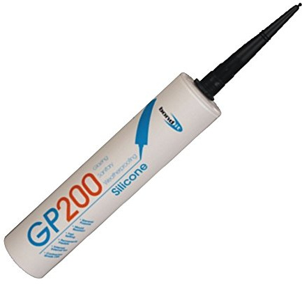 (PACK OF 4) WHITE Silicone Sealant Bond it GP200 mould resistant bathroom glazing sealant