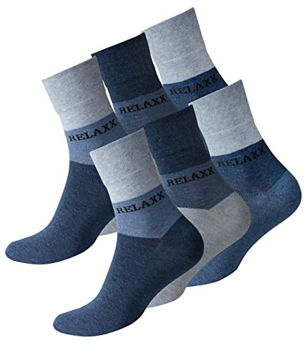VCA 6 Paar Herren Kurzsocken RELAXX Quarter Socks ohne Gummibund