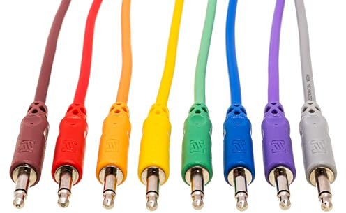 Hosa CMM-890, unsymmetrisches Patchkabel für den Einsatz mit modularen Synthesizern und Soundmodulen, 3,5 mm TS auf 3,5 mm TS, 1,5 m Länge