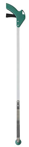 Leborgne, Pince à Déchets 88 cm, Pince Ramasse Déchets Longue en Aluminium Léger, Idéale pour Nettoyage Extérieur, Jardin, Plage, Couleur Verte, Outil Écologique pour Collecte des Déchets