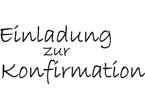 Knorr Prandell 211800141 Knorr prandell 211800141 Stempel aus Holz (Kommunion & Konfirmation) Motivgröße 6,8 x 2,8 cm , Motiv: Einladung zur Konfirmation