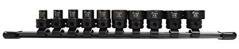 Astro Pnematic - 10Pc 3/8 Drive Low Profile Nano Impact Sockets - SAE (Model: 78310)