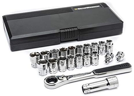 GearWrench 8921 Drive Pass-Thru™ 6 Point SAE/Metric Tool Set, 3/8, 21 Piece