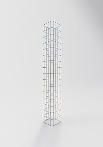 GABIONENSÄULE carré 22 x 22 Hauteur 160 cm, Largeur de Maille 5 gabione Colonne x 10 cm
